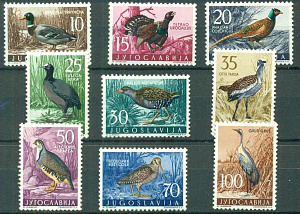 Югославия, 1958, Птицы, 9 марок